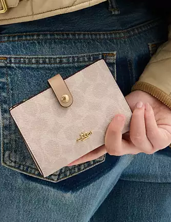 Coach 2 In 1 Wallet In Blocked Signature Canvas