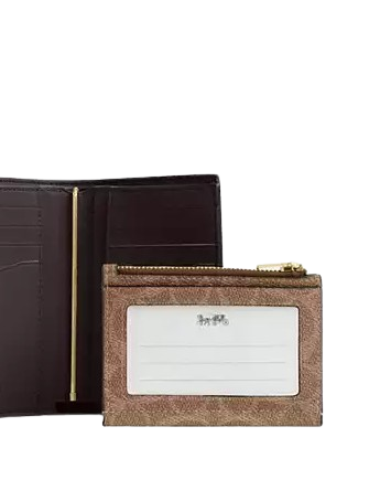 Coach 2 In 1 Wallet In Blocked Signature Canvas