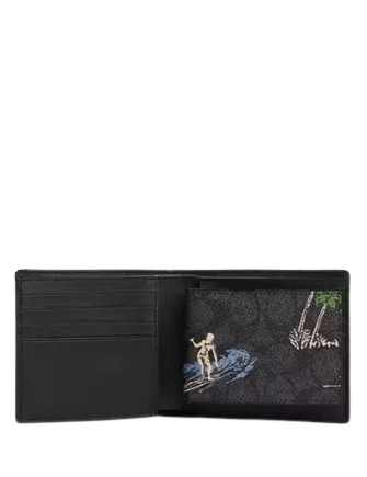 Coach 3 In 1 Wallet In Signature Canvas With Surf Print