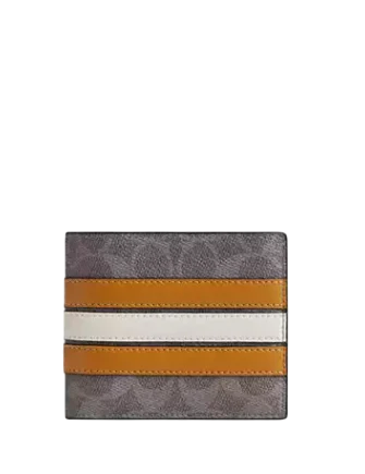 Coach 3 In 1 Wallet In Signature Canvas With Varsity Stripe