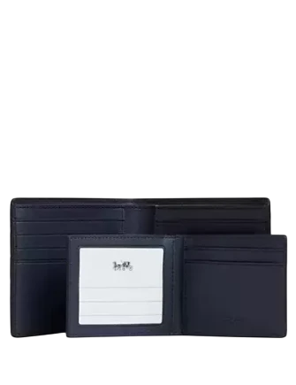 Coach 3 In 1 Wallet In Signature Canvas With Varsity Stripe