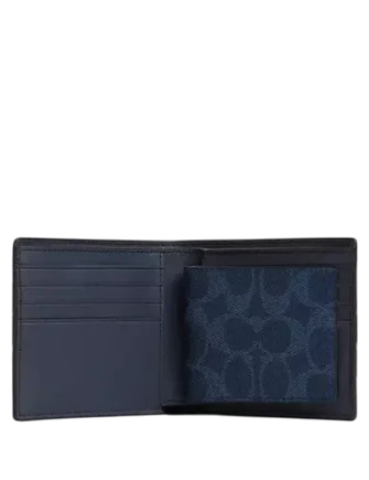 Coach 3 In 1 Wallet In Signature Canvas With Varsity Stripe