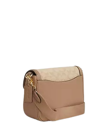 Coach Amelia Saddle Bag With Signature Canvas