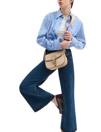 Coach Amelia Saddle Bag With Signature Canvas