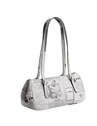 Coach Asher Shoulder Bag With Newspaper Print