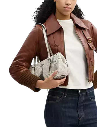 Coach Asher Shoulder Bag With Newspaper Print