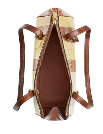 Coach Asher Shoulder Bag With Striped Patchwork