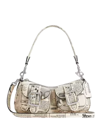 Coach Ashton Shoulder Bag With Newspaper Print