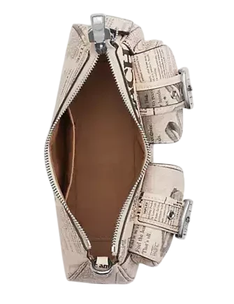 Coach Ashton Shoulder Bag With Newspaper Print