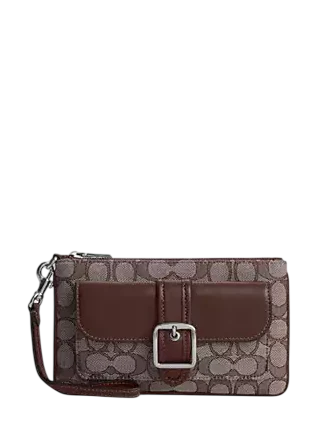 Coach Ashton Wristlet In Signature Jacquard