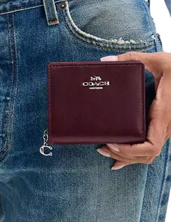 Coach Boxed Snap Wallet And Picture Frame Bag Charm