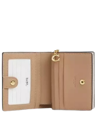 Coach Boxed Snap Wallet And Picture Frame Bag Charm With Star Print  Chalk