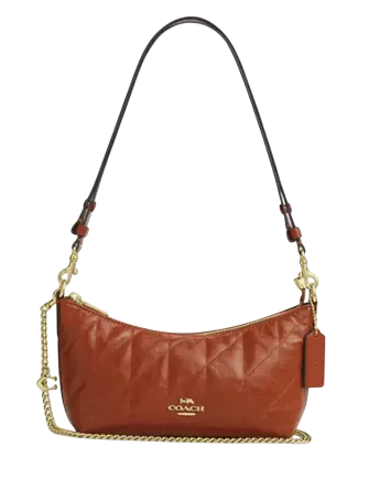 Coach Caitlin Shoulder Bag With Quilting And Charm