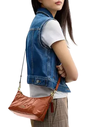 Coach Caitlin Shoulder Bag With Quilting And Charm
