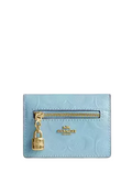 Coach Card Case With Charm In Signature Leather