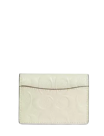 Coach Card Case With Charm In Signature Leather