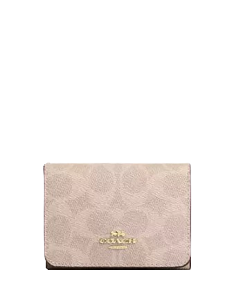 Coach Card Holder Wallet In Blocked Signature Canvas