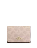 Coach Card Holder Wallet In Blocked Signature Canvas