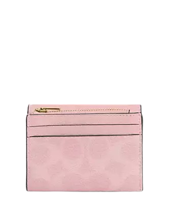 Coach Card Holder Wallet In Signature Canvas