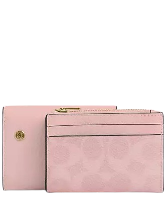 Coach Card Holder Wallet In Signature Canvas