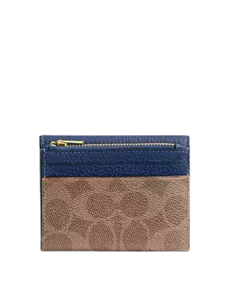 Coach Card Holder Wallet In Signature Canvas