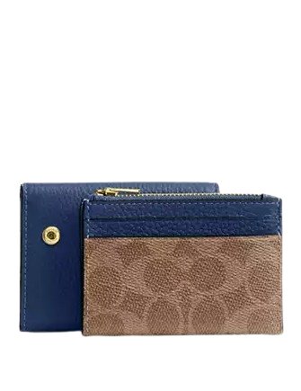 Coach Card Holder Wallet In Signature Canvas