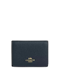 Coach Card Holder Wallet In Signature Canvas With Cherry Print