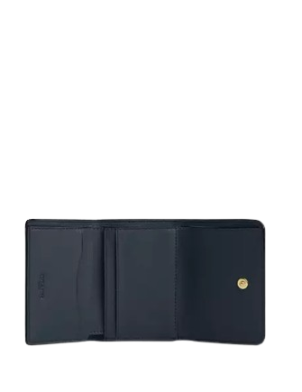 Coach Card Holder Wallet In Signature Canvas With Cherry Print