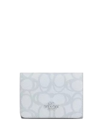 Coach Card Holder Wallet In Sketch Signature Canvas