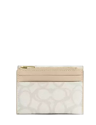 Coach Card Holder Wallet In Sketch Signature Canvas