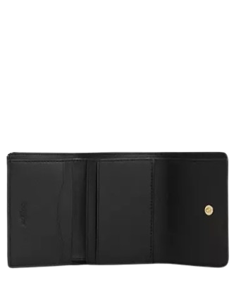 Coach Card Holder Wallet With Leopard Print And Signature Canvas
