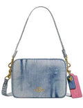 Coach Carey Crossbody Bag In Loved Denim With Charms