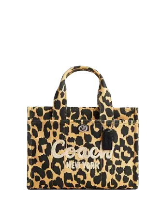 Coach Cargo Tote Bag 26 With Leopard Print