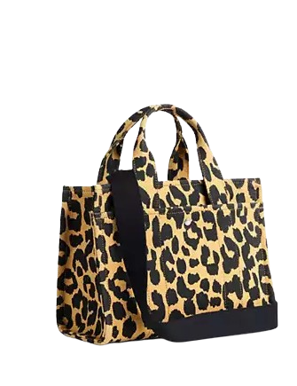 Coach Cargo Tote Bag 26 With Leopard Print