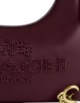 Coach Carmen Mini Crossbody Bag With Beaded Coach Graphic
