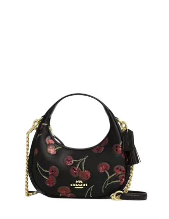 Coach Carmen Mini Crossbody Bag With Cherry Print