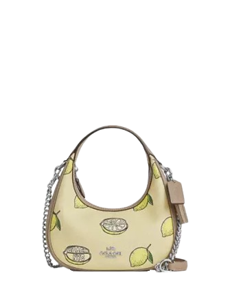 Coach Carmen Mini Crossbody Bag With Lemon Print