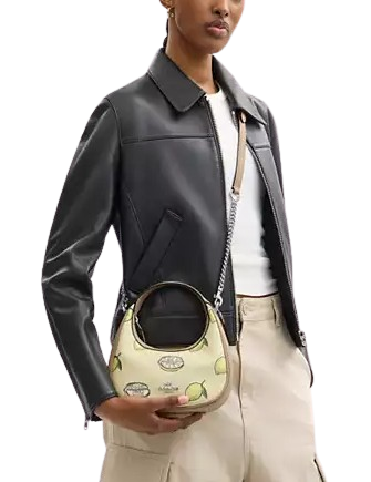 Coach Carmen Mini Crossbody Bag With Lemon Print