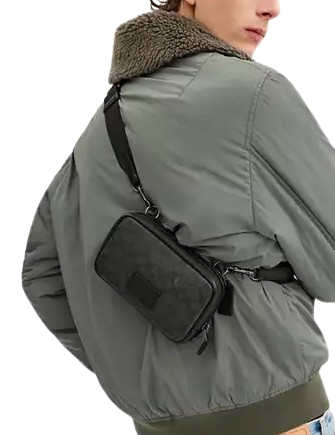 Coach Carrier Phone Crossbody In Signature Canvas