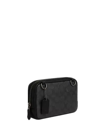 Coach Carrier Phone Crossbody In Signature Canvas
