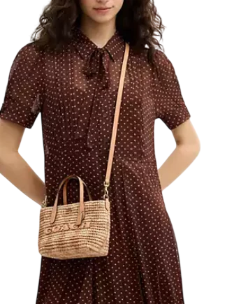 Coach City Mini Tote Bag With Gingham Print
