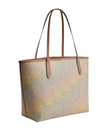 Coach City Tote Bag In Rainbow Signature Canvas