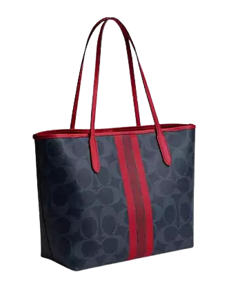 Coach City Tote Bag In Signature Canvas With Coach Graphic