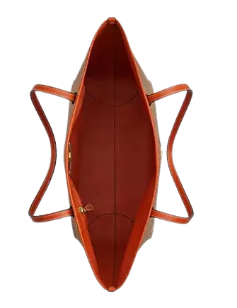 Coach City Tote Bag In Signature Canvas With Orange Print