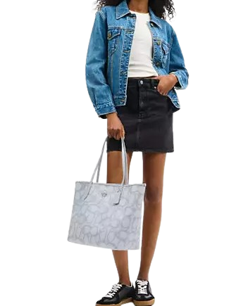 Coach City Tote Bag In Sketch Signature Canvas