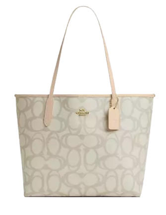Coach City Tote Bag In Sketch Signature Canvas