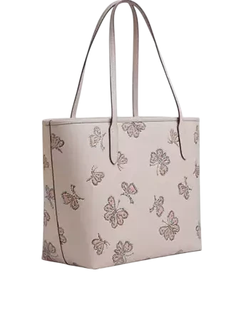 Coach City Tote Bag With Butterfly Print