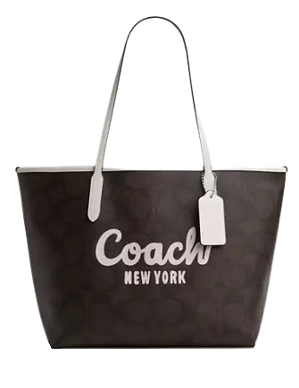 Coach City Tote Bag With Coach Graphic