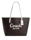 Coach City Tote Bag With Coach Graphic