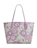 Coach City Tote Bag With Floral Print